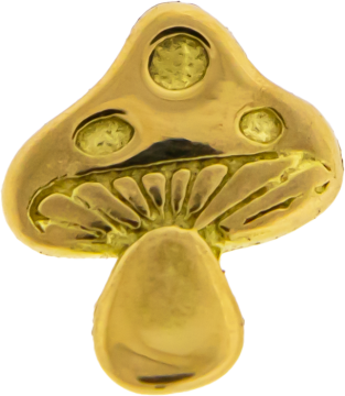 TEGAN'S TOOTH GEMS 18KT GOLD MUSHROOM-18KT YELLOW GOLD