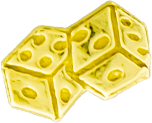 TEGAN'S TOOTH GEMS 18KT GOLD DICE-YELLOW GOLD