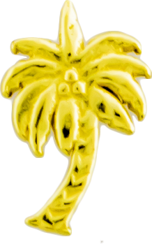 TEGANS TOOTH GEMS 18KT GOLD PALM TREE-YELLOW GOLD