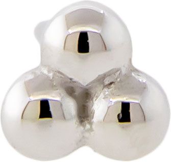 18K GOLD THREADLESS TRINITY BEAD ATTACHMENT-3.5-18KT PALLADIUM WHITE GOLD